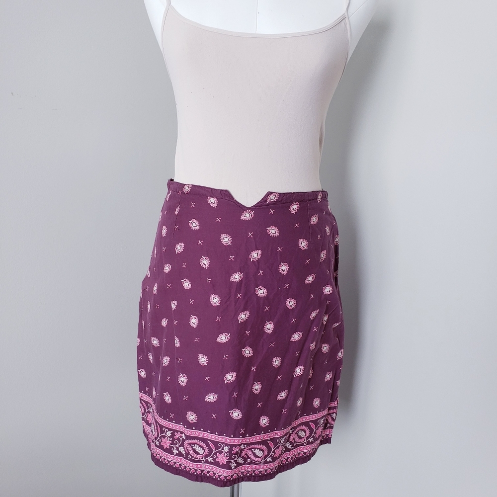 AEROPOSTALE Burgundy Pink Floral Skirt